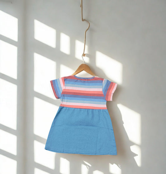 Dangri Skirt Dress with Fixed Top