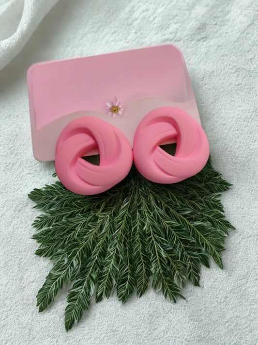 Acrylic Love Knot Stud Earings