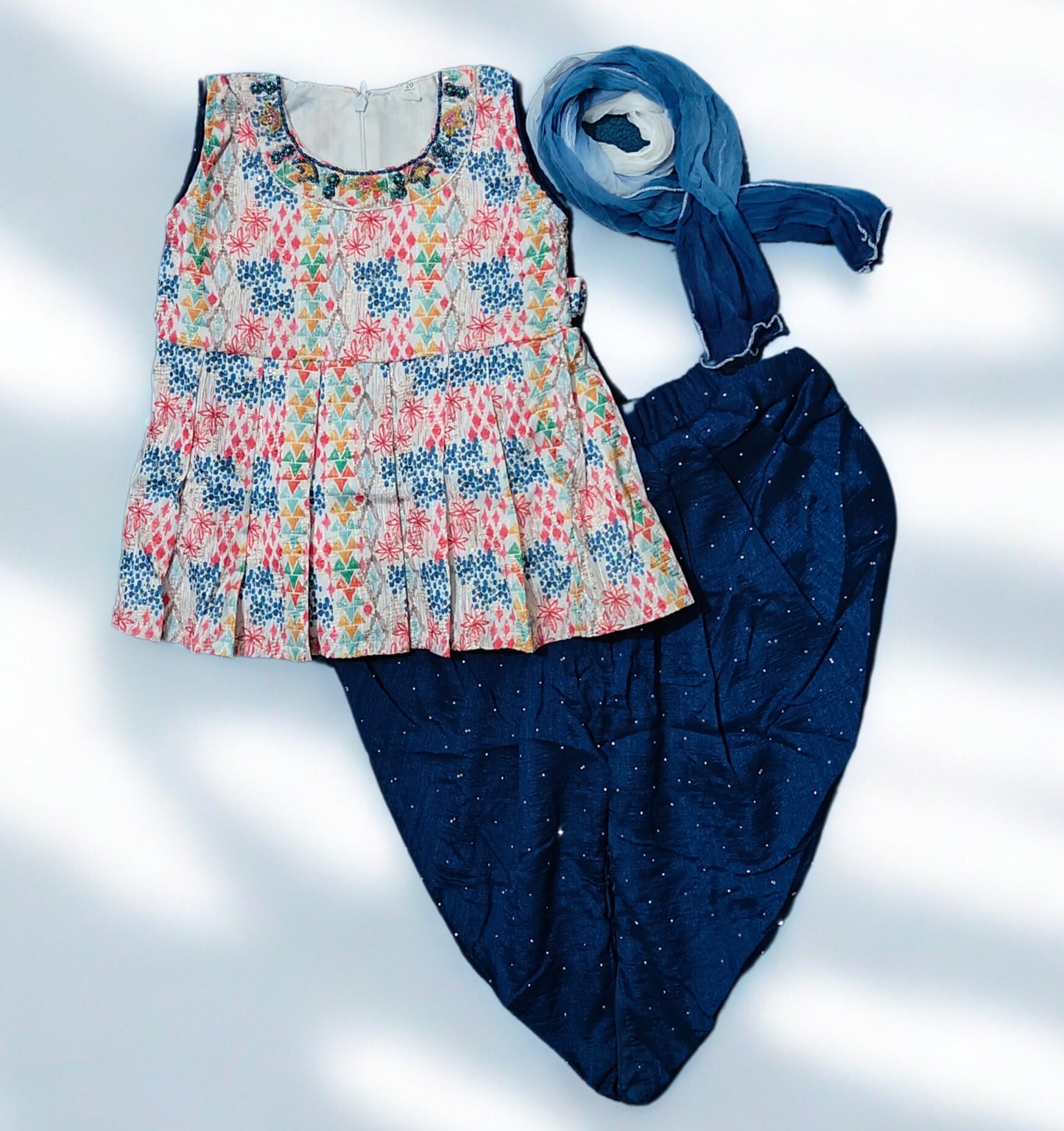 Frock Style Top with Dhoti Salwar