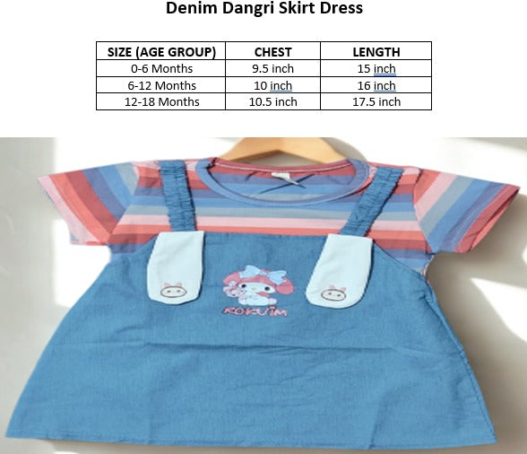 Dangri Skirt Dress with Fixed Top