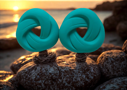 Acrylic Love Knot Stud Earings