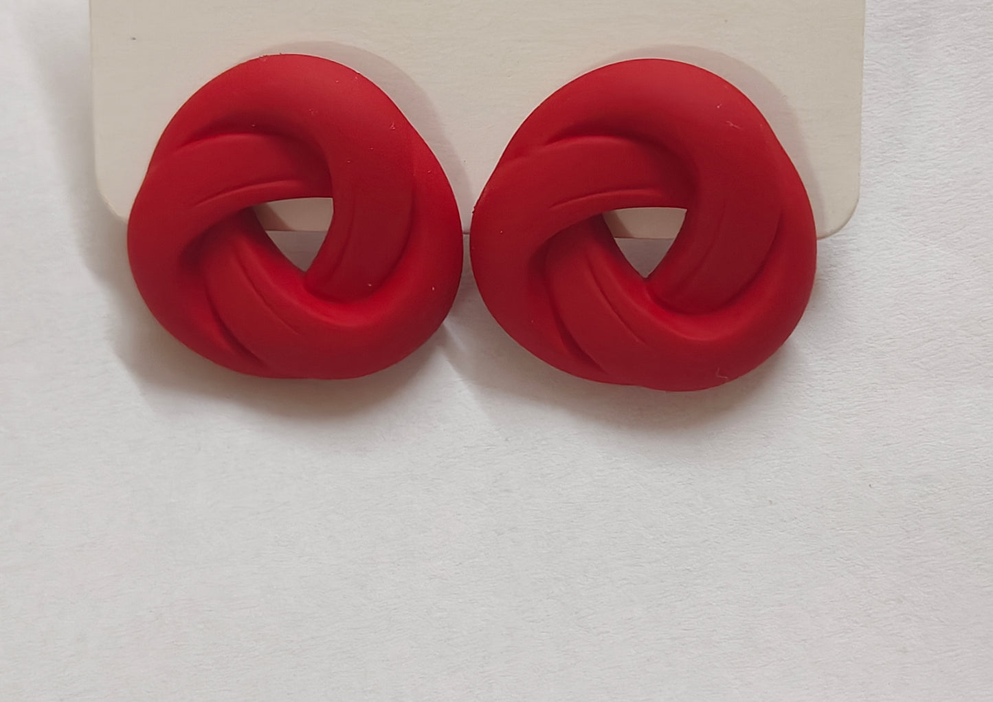 Acrylic Love Knot Stud Earings