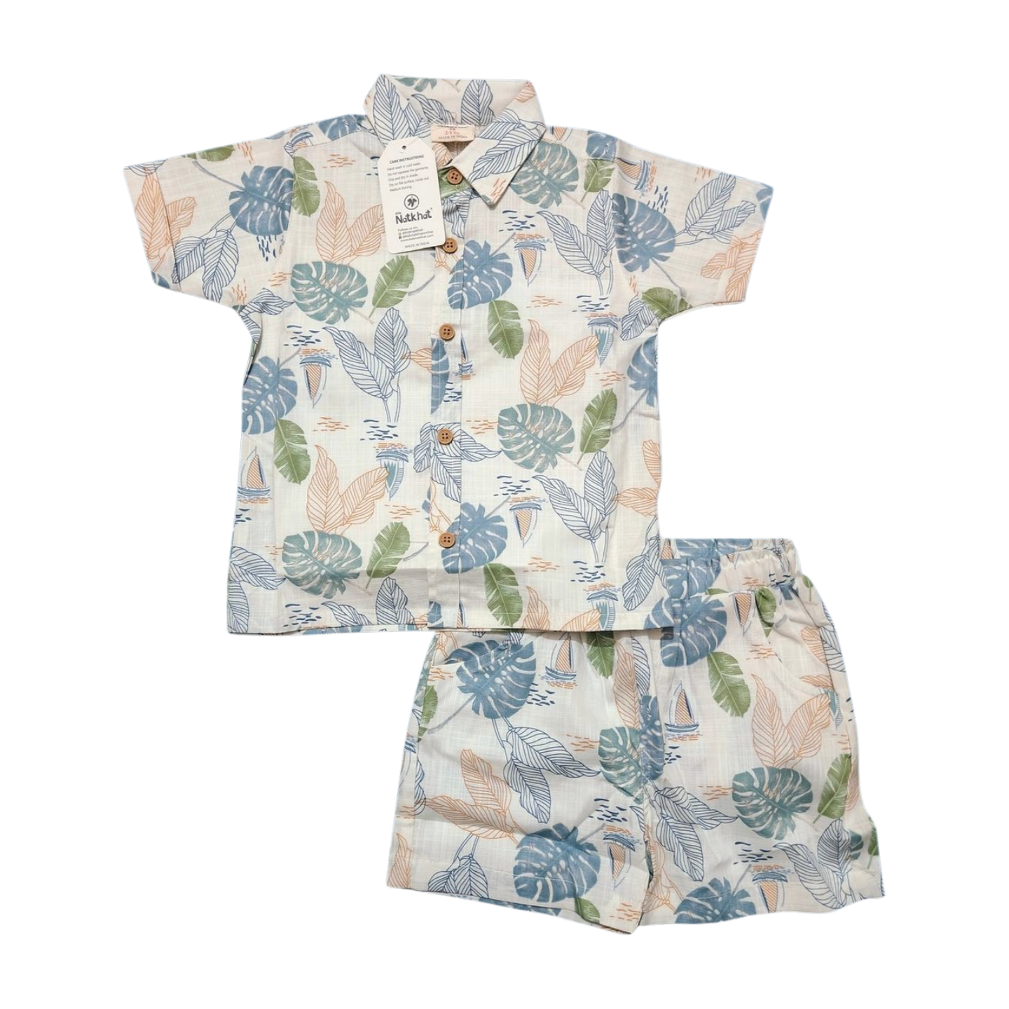 Natkhat Printed Co-ord set for boys