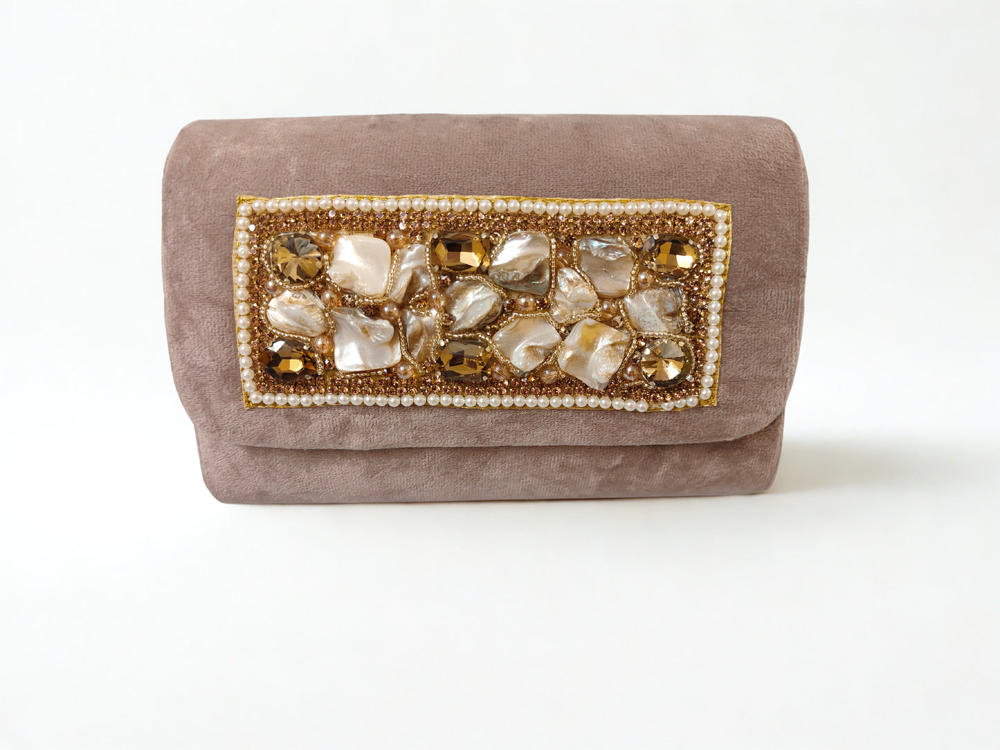 Crystal flap Ethnic Handmade clutch