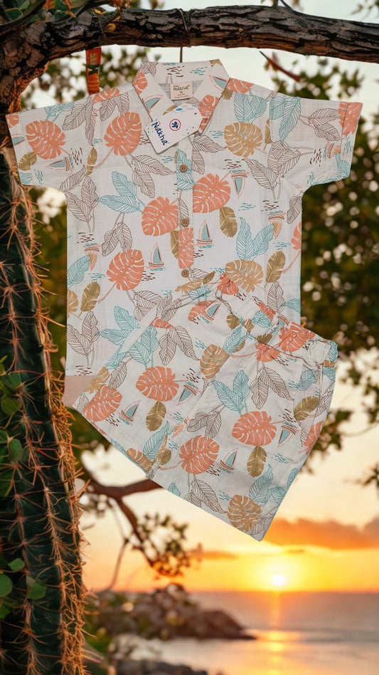 Natkhat Printed Co-ord set for boys