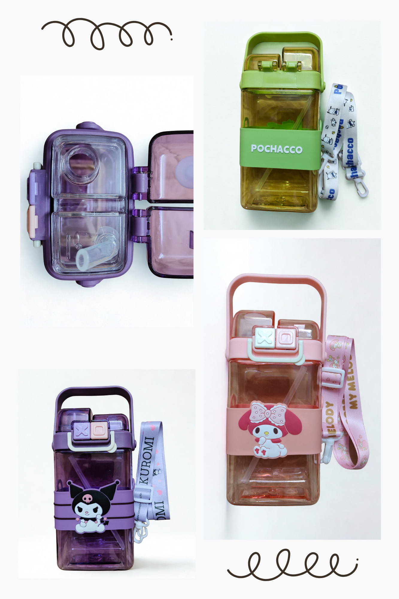 2in1 Kids Cartoon Water Bottle