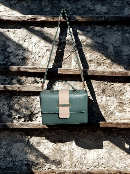 Solid Grey Handbag & Sling Bag