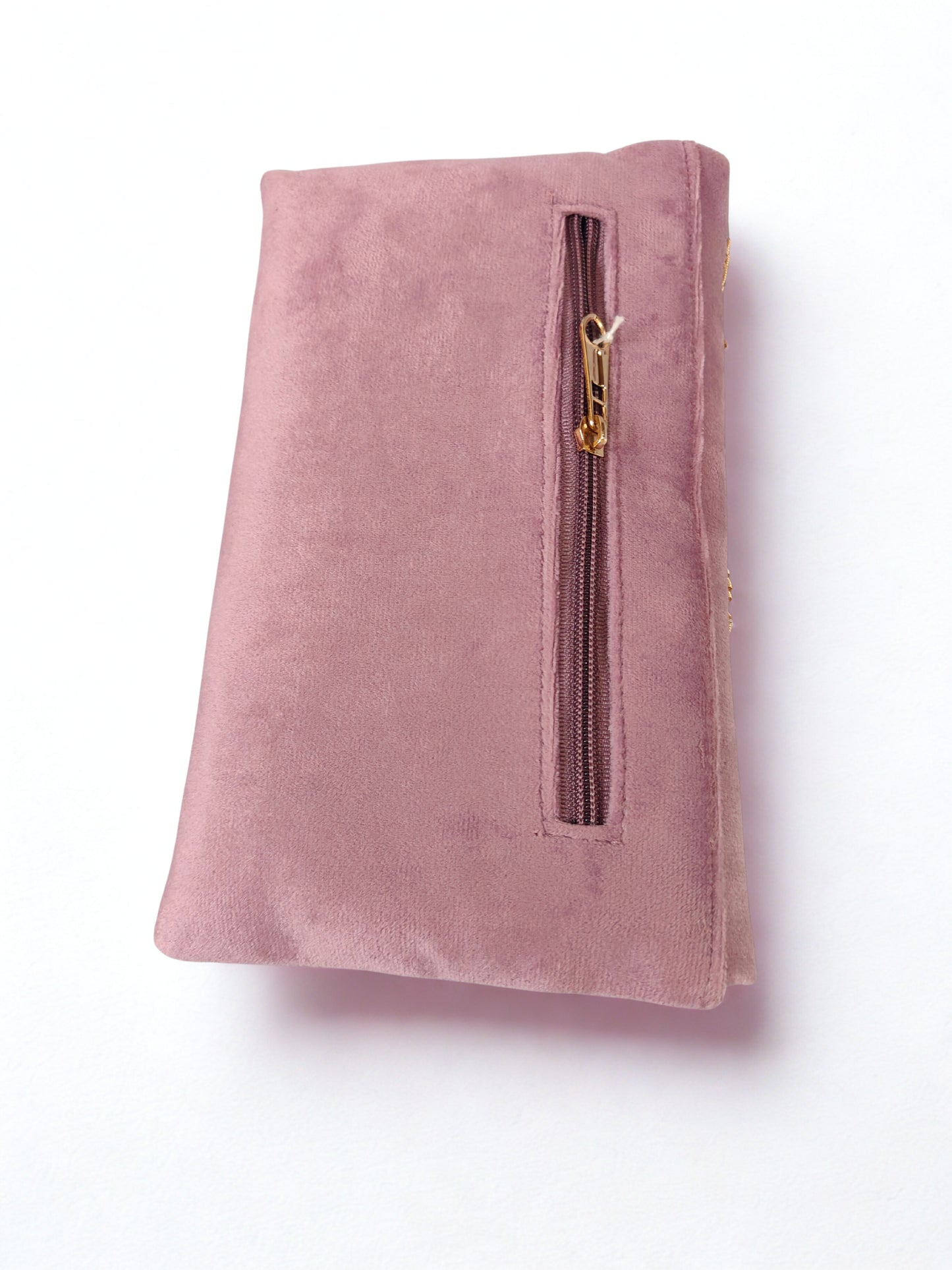 Velvet Handmade Embroidery Party Clutch